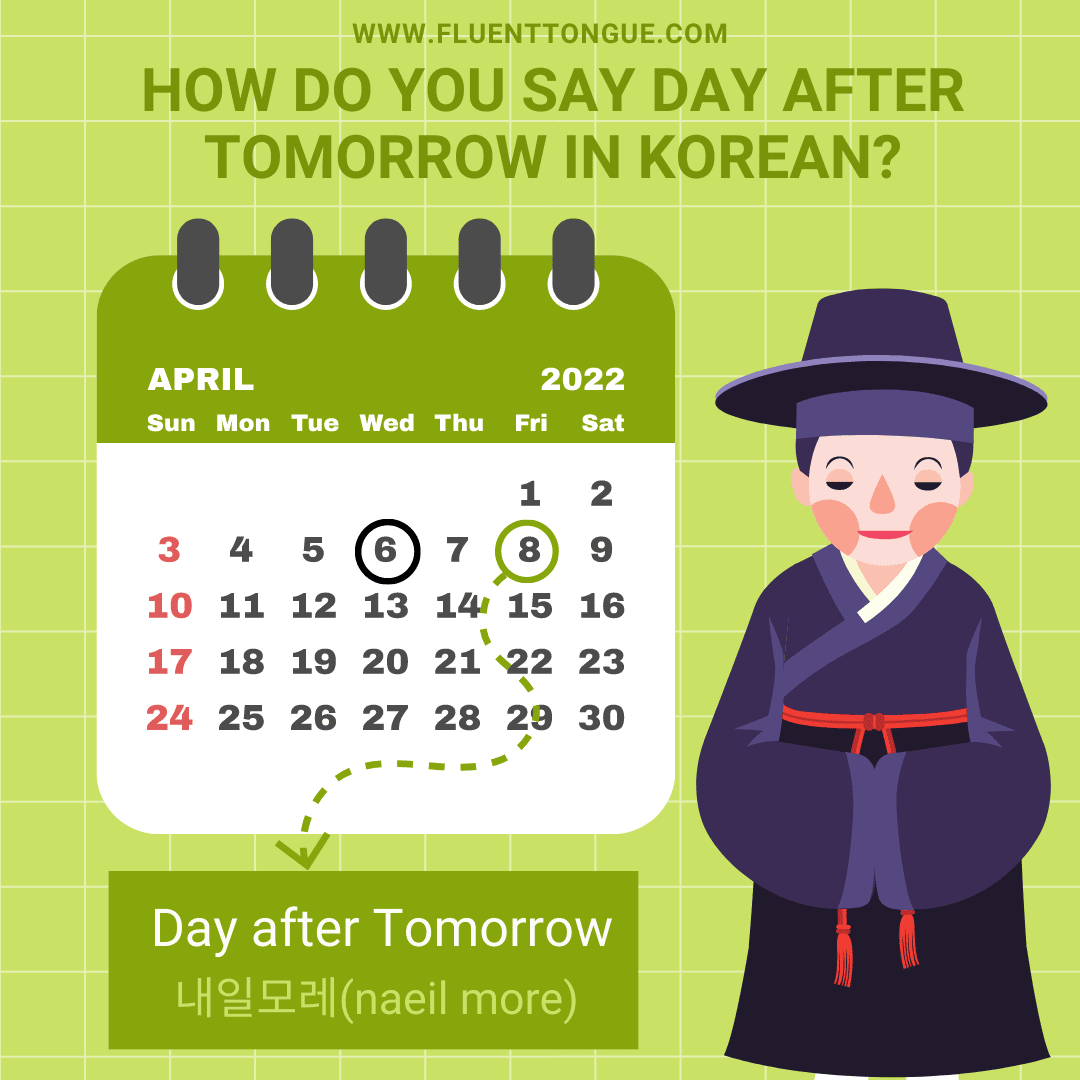 day after tomorrow in korean