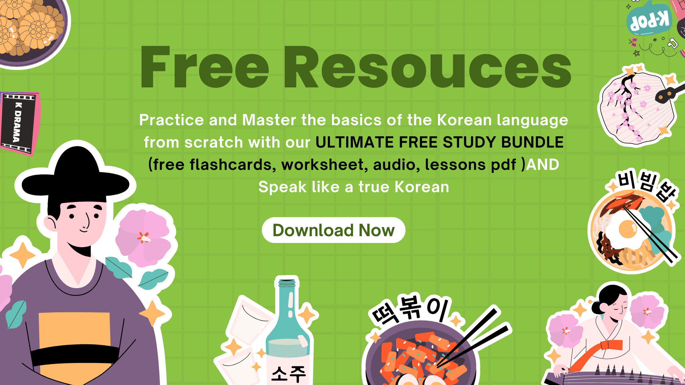 free resources to learn korean online