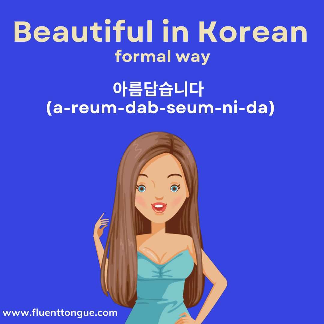 beautiful in korean formal