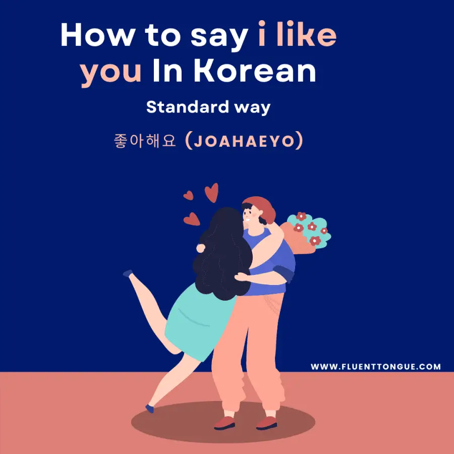 I like you in Korean