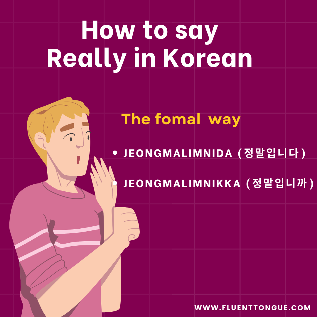 how to say really in korean -formal