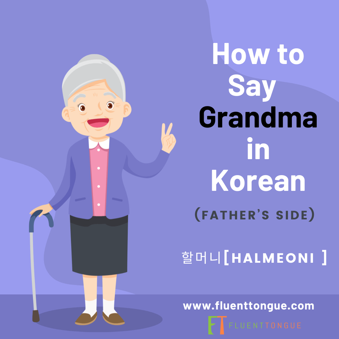 what is 할머니 (halmoni in Korean)