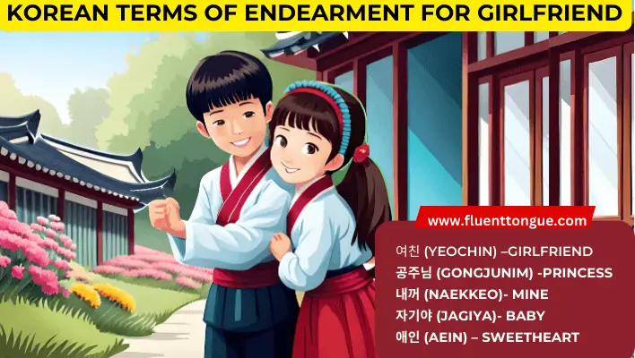 Korean Terms of Endearment for Girlfriend 
